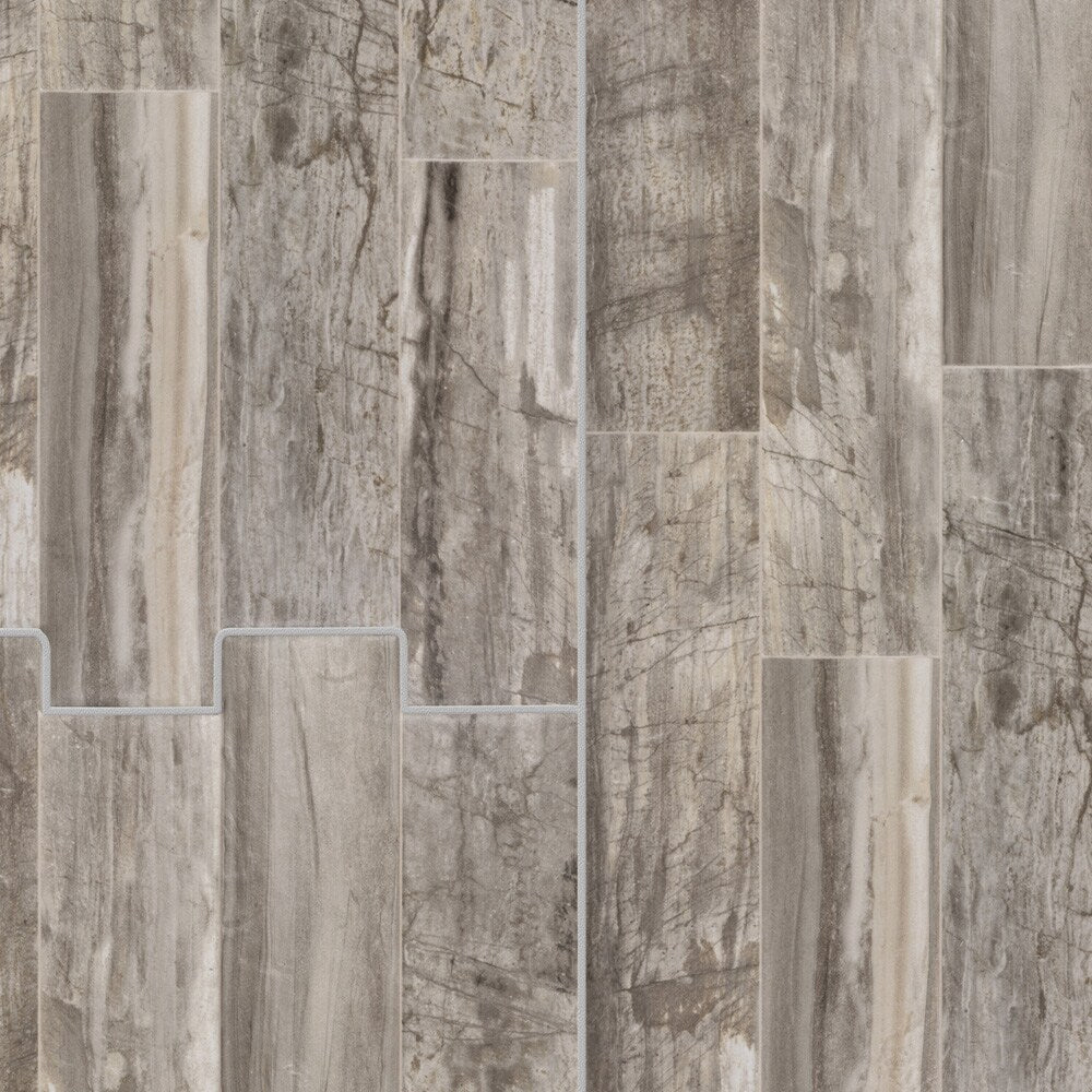 Elida Ceramica Natural Ledgewood Stone 13-in x 25-in Matte Porcelain Wood Look Wall Tile