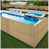 BOEN 8-ft H x 50-ft W Beige Polyethelene Chain Link Fence Screen