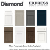 Diamond Express Jamestown 30-in W x 34.5-in H x 24-in D Colt Brown 2-Drawer Base Fully Assembled Plywood Cabinet (Recessed Panel Shaker Style)