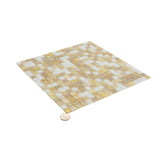 Apollo Tile Mingles Yellow Gold and White 11-1/2-in x 11-1/2-in Glossy Glass Uniform Squares Floor and Wall Tile (18.69-sq. ft/ Carton)