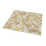 Apollo Tile Mingles Yellow Gold and White 11-1/2-in x 11-1/2-in Glossy Glass Uniform Squares Floor and Wall Tile (18.69-sq. ft/ Carton)