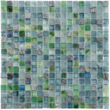 Apollo Tile Mingles Stone Blue and Green 11-1/2-in x 11-1/2-in Glossy Glass Uniform Squares Floor and Wall Tile (18.69-sq. ft/ Carton)