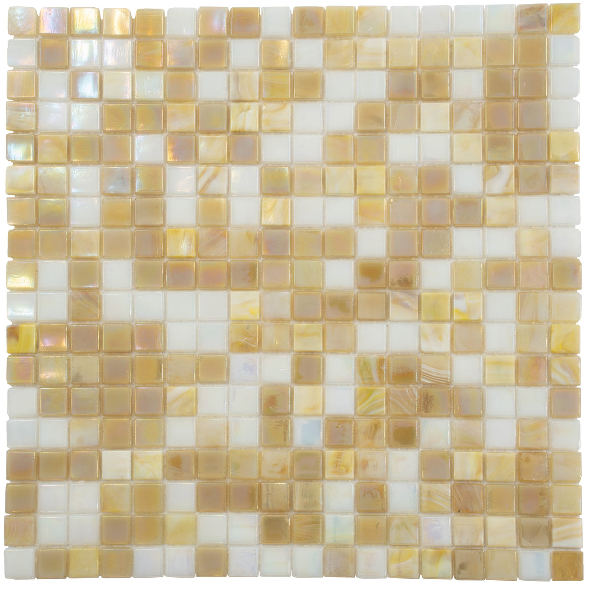 Apollo Tile Mingles Yellow Gold and White 11-1/2-in x 11-1/2-in Glossy Glass Uniform Squares Floor and Wall Tile (18.69-sq. ft/ Carton)