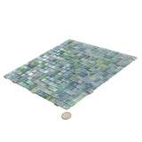 Apollo Tile Mingles Stone Blue and Green 11-1/2-in x 11-1/2-in Glossy Glass Uniform Squares Floor and Wall Tile (18.69-sq. ft/ Carton)