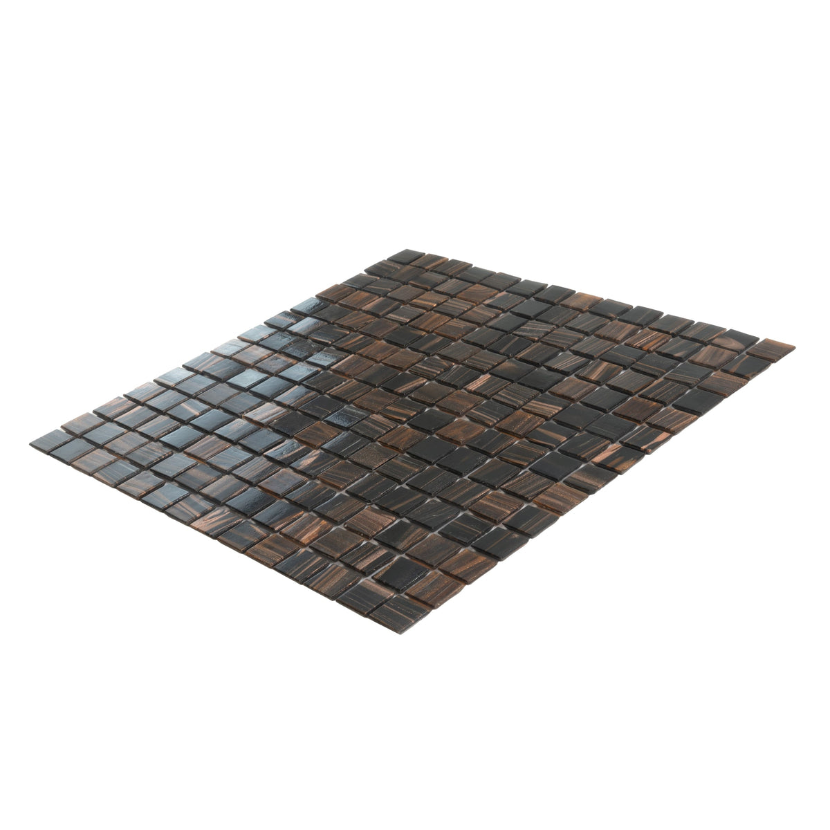 Apollo Tile Mingles Dark Brown 12-in x 12-in Glossy Glass Uniform Squares Floor and Wall Tile (20-sq. ft/ Carton)