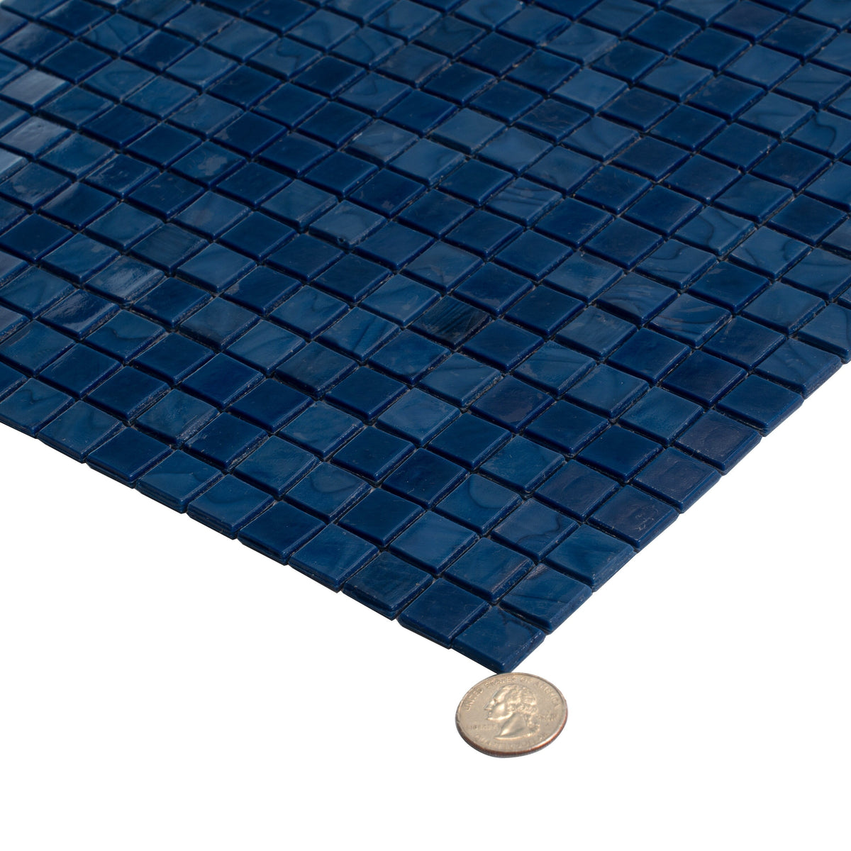 Apollo Tile Skosh Navy Blue 11-1/2-in x 11-1/2-in Glossy Glass Uniform Squares Floor and Wall Tile (18.69-sq. ft/ Carton)