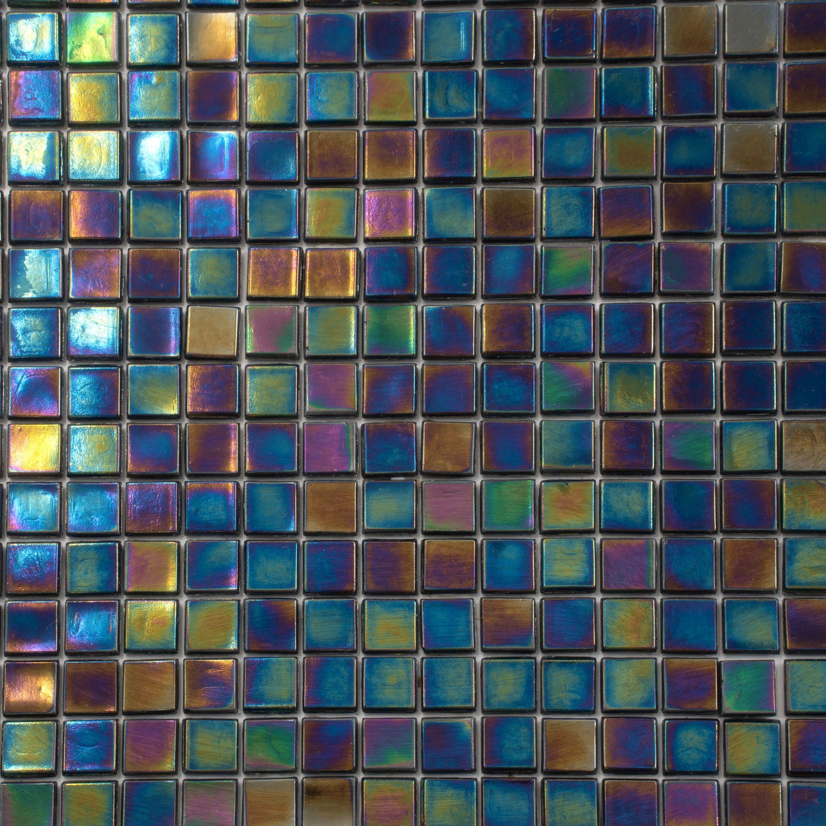 Apollo Tile Skosh Shimmer Multi Blue 11-1/2-in x 11-1/2-in Glossy Glass Uniform Squares Floor and Wall Tile (18.69-sq. ft/ Carton)