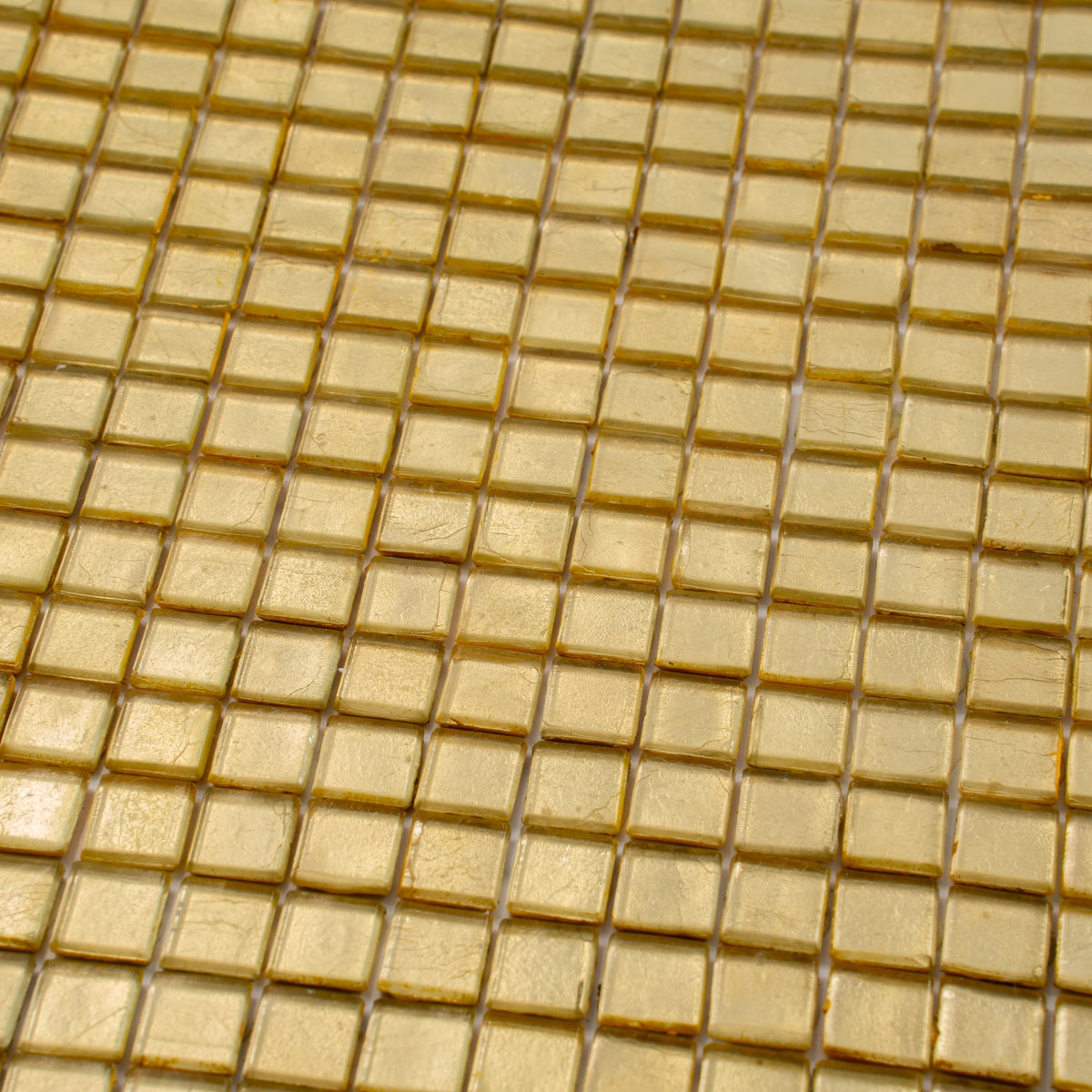 Apollo Tile Skosh Satin Sheen Gold 11-1/2-in x 11-1/2-in Glossy Glass Uniform Squares Floor and Wall Tile (18.69-sq. ft/ Carton)
