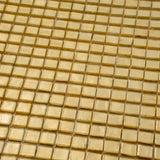 Apollo Tile Skosh Satin Sheen Gold 11-1/2-in x 11-1/2-in Glossy Glass Uniform Squares Floor and Wall Tile (18.69-sq. ft/ Carton)