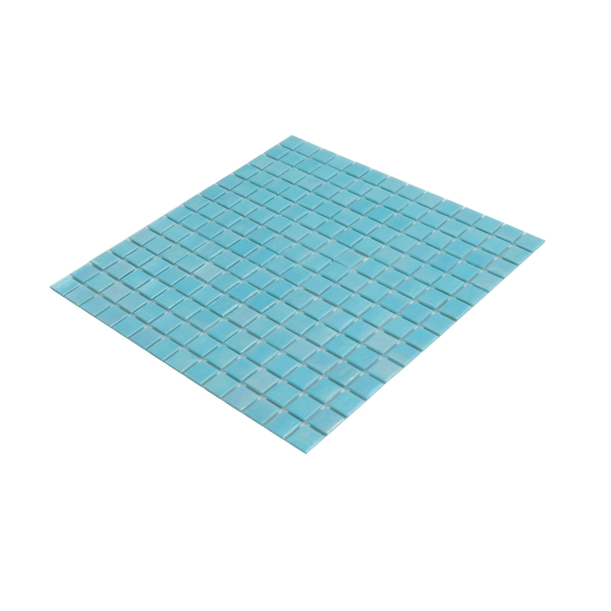 Apollo Tile Nacreous Cyan Blue 12-in x 12-in Glossy Glass Uniform Squares Floor and Wall Tile (20-sq. ft/ Carton)