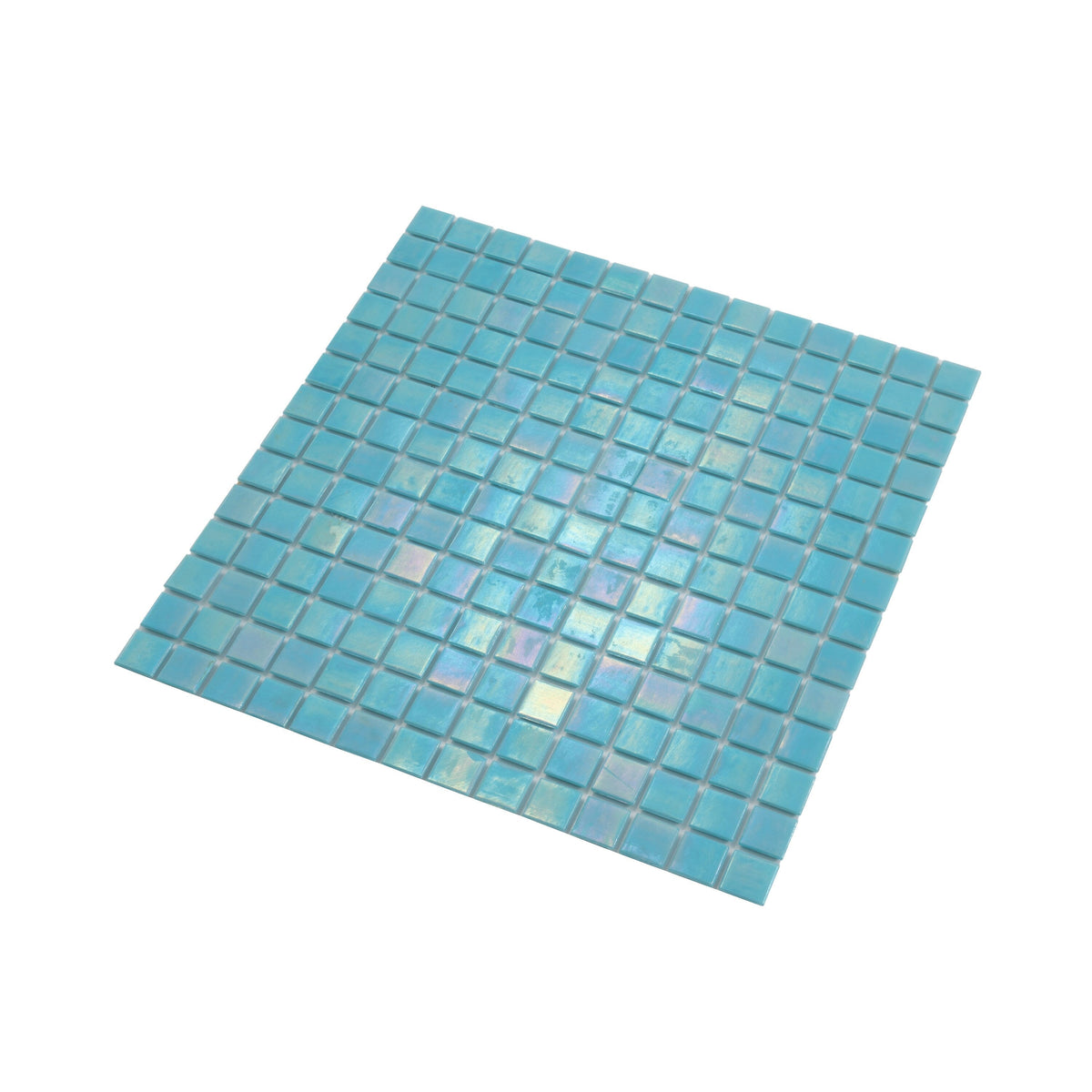 Apollo Tile Nacreous Cyan Blue 12-in x 12-in Glossy Glass Uniform Squares Floor and Wall Tile (20-sq. ft/ Carton)