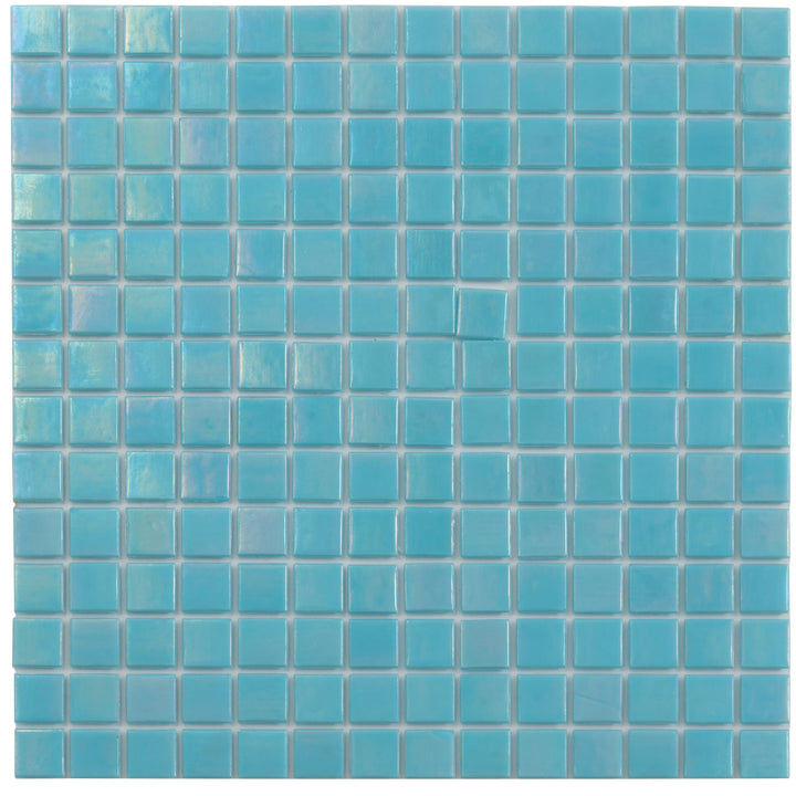 Apollo Tile Nacreous Cyan Blue 12-in x 12-in Glossy Glass Uniform Squares Floor and Wall Tile (20-sq. ft/ Carton)