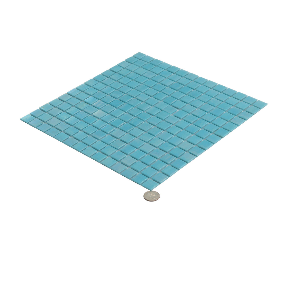 Apollo Tile Nacreous Cyan Blue 12-in x 12-in Glossy Glass Uniform Squares Floor and Wall Tile (20-sq. ft/ Carton)