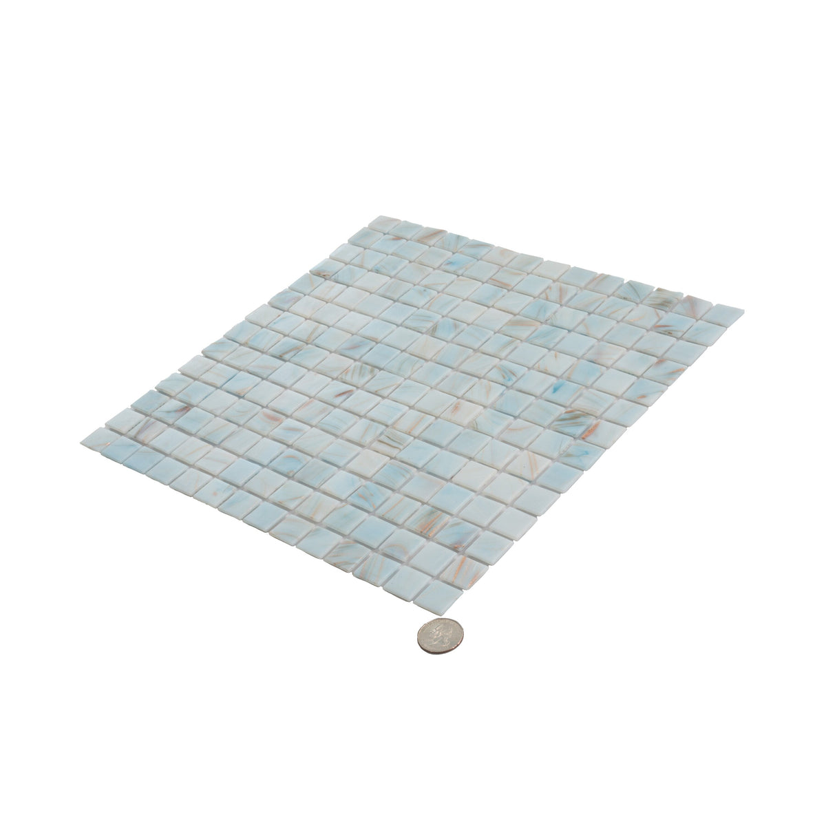 Apollo Tile Celestial Pastel Blue 12-in x 12-in Glossy Glass Uniform Squares Floor and Wall Tile (20-sq. ft/ Carton)
