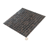 Apollo Tile Celestial Umber Brown and Gold 12-in x 12-in Glossy Glass Uniform Squares Floor and Wall Tile (20-sq. ft/ Carton)