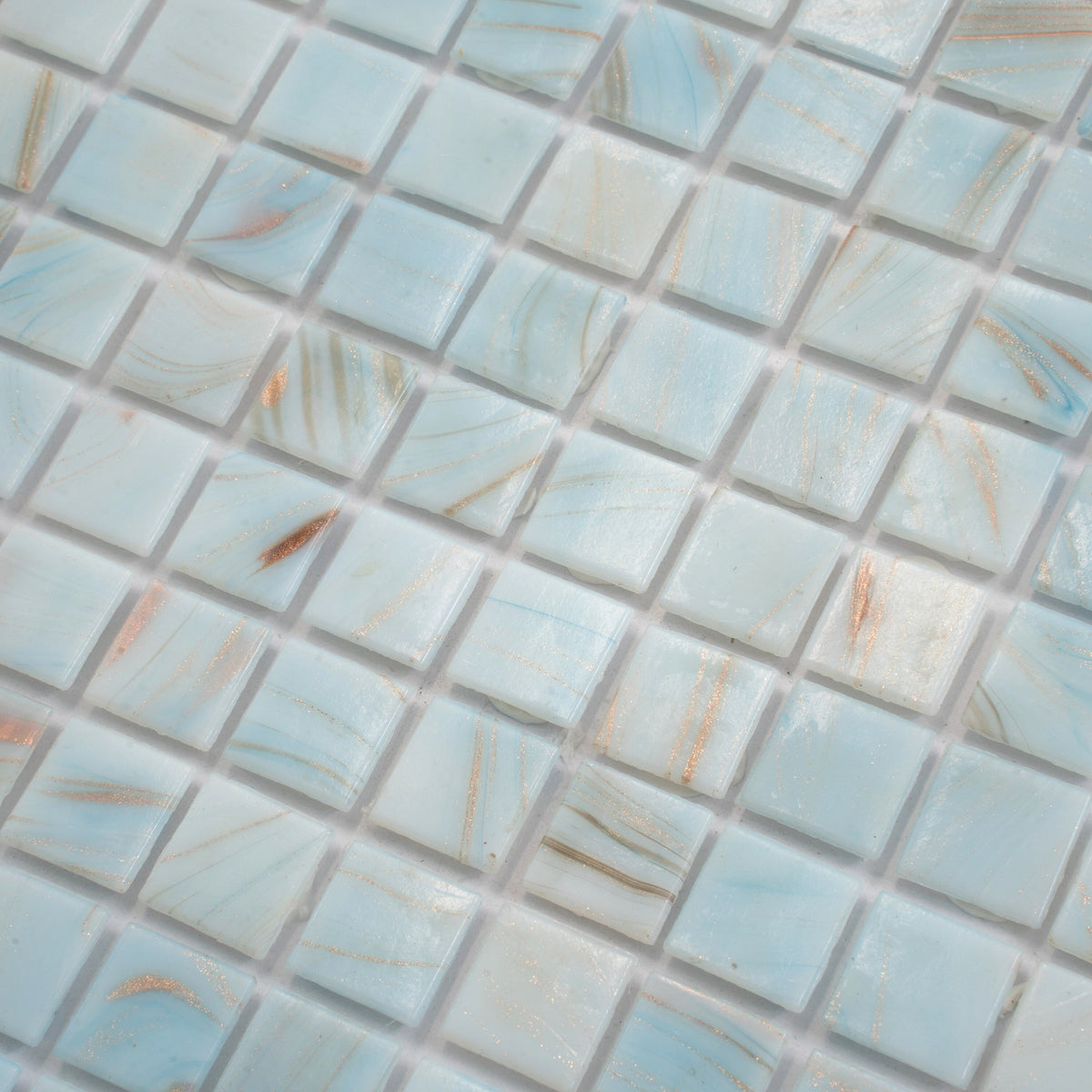 Apollo Tile Celestial Pastel Blue 12-in x 12-in Glossy Glass Uniform Squares Floor and Wall Tile (20-sq. ft/ Carton)