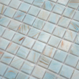 Apollo Tile Celestial Pastel Blue 12-in x 12-in Glossy Glass Uniform Squares Floor and Wall Tile (20-sq. ft/ Carton)