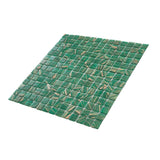 Apollo Tile Celestial Lincoln Green and Gold 12-in x 12-in Glossy Glass Uniform Squares Floor and Wall Tile (20-sq. ft/ Carton)