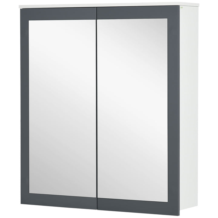 Forclover 24.5-in x 25.5-in Surface/Recessed Mount White Medicine Cabinet