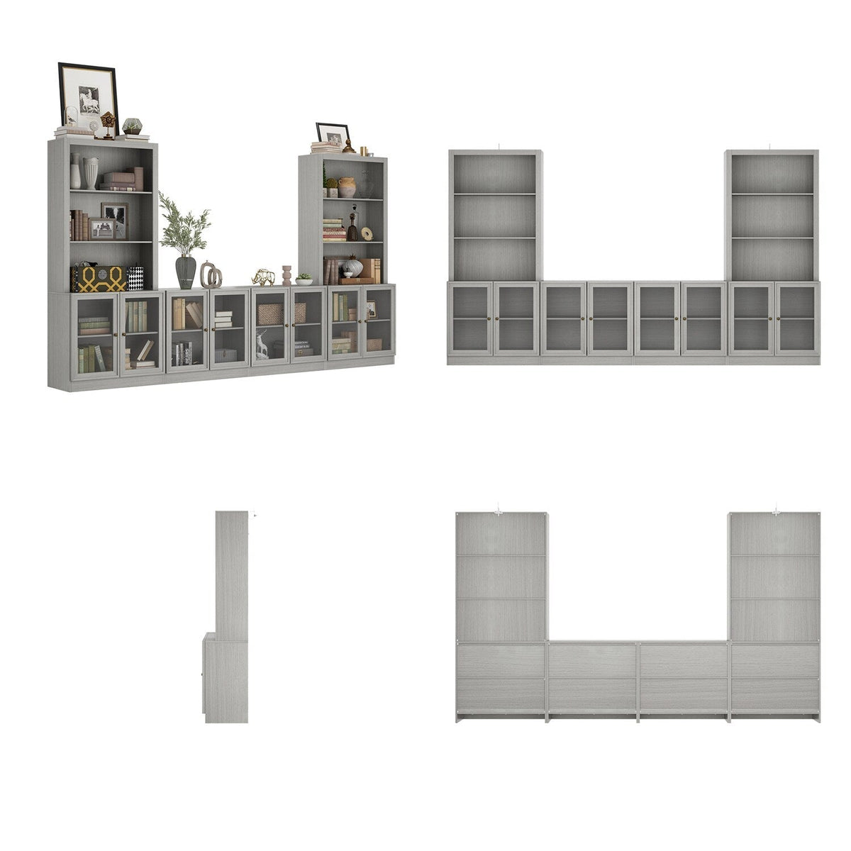 FUFU&GAGA Modern/Contemporary Gray Tv Cabinet (Accommodates TVs up to 56-in)