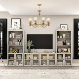 FUFU&GAGA Modern/Contemporary Gray Tv Cabinet (Accommodates TVs up to 56-in)