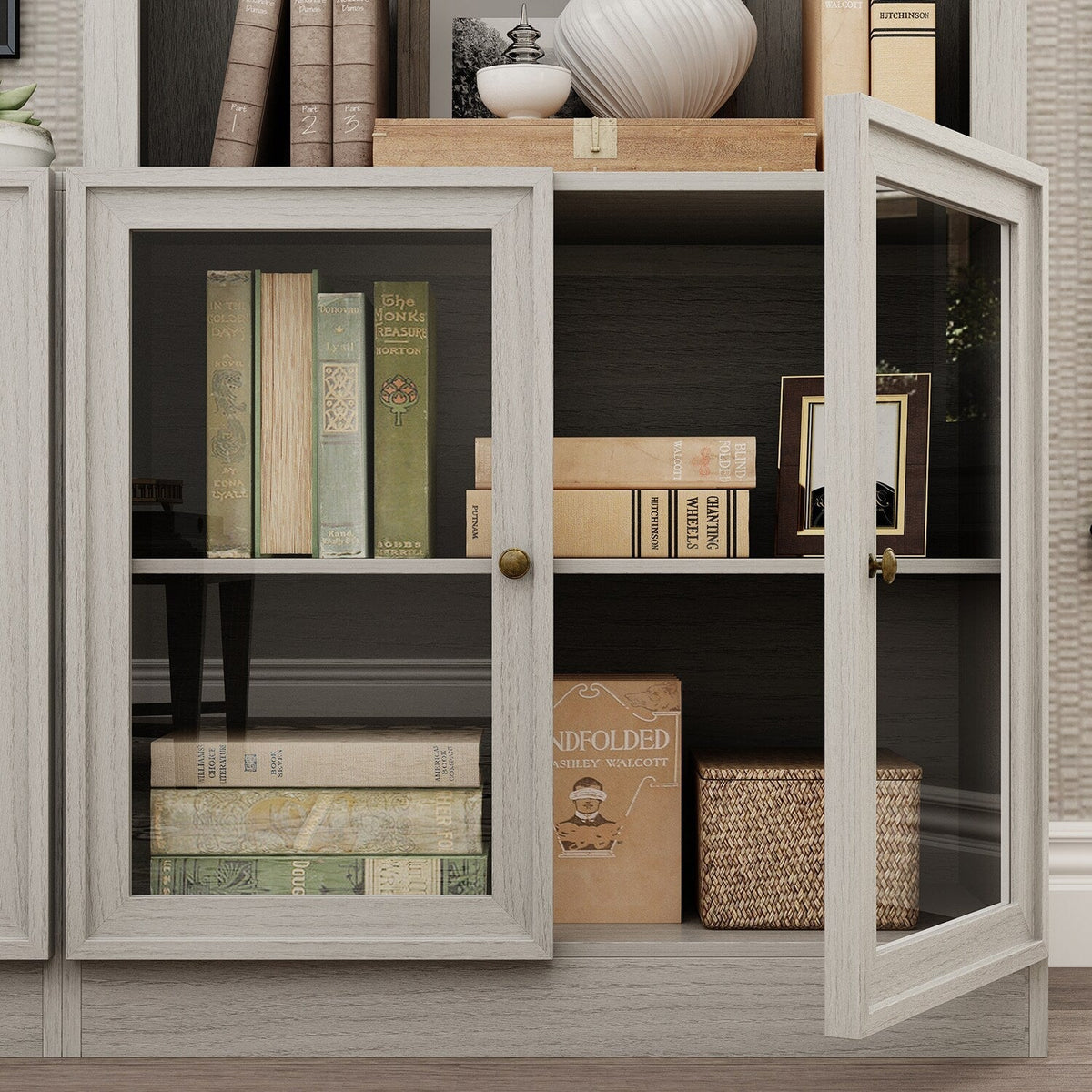 FUFU&GAGA Modern/Contemporary Gray Tv Cabinet (Accommodates TVs up to 56-in)