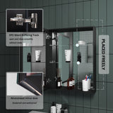Forclover 20-in x 26-in Lighted LED Fog Free Surface Mount Black Mirrored Soft Close Medicine Cabinet