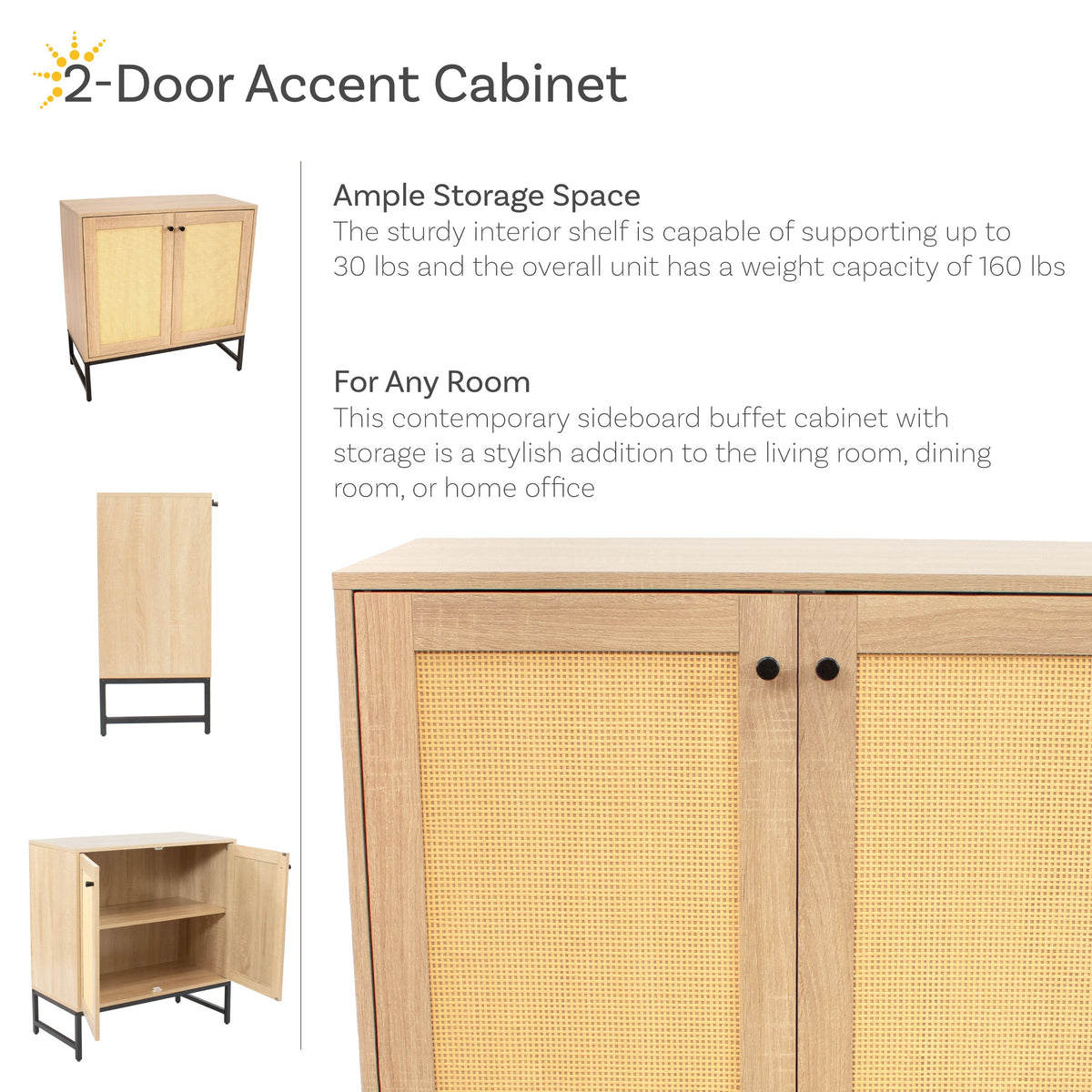 Sunnydaze Decor Brown 1-Shelf Office Cabinet