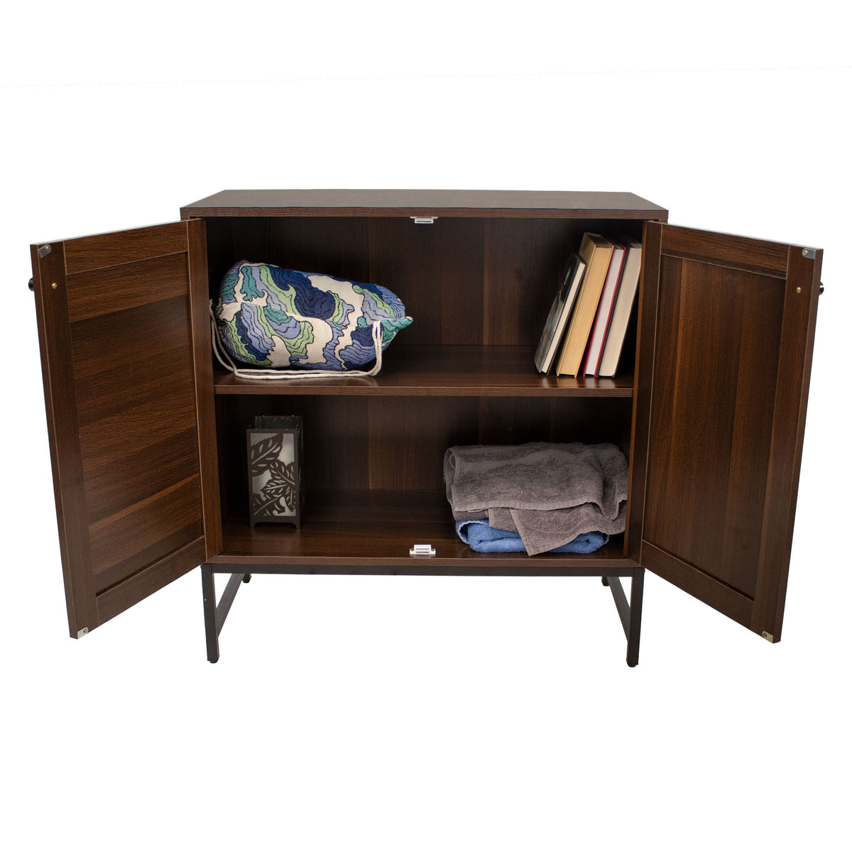 Sunnydaze Decor Brown 1-Shelf Office Cabinet