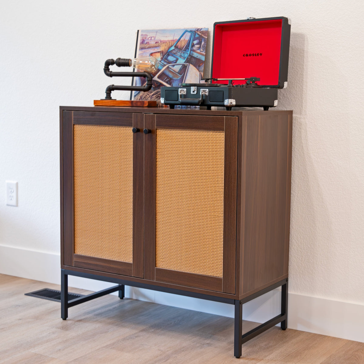 Sunnydaze Decor Brown 1-Shelf Office Cabinet