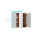 RELIABILT Parkstone 27-in W x 30-in H x 12-in D White Blind Wall Fully Assembled Plywood Cabinet (Shaker Door Style)
