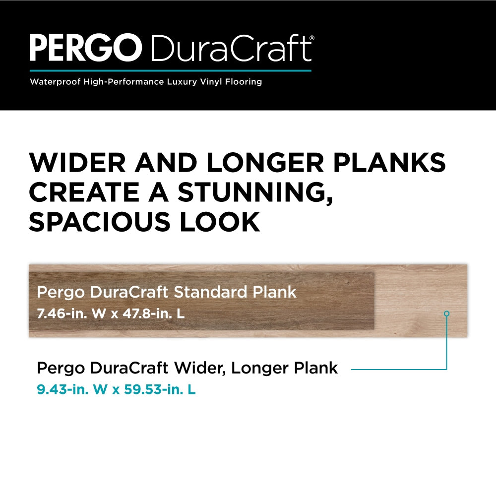 Pergo DuraCraft Marsala Oak Waterproof Luxury Vinyl Plank Flooring