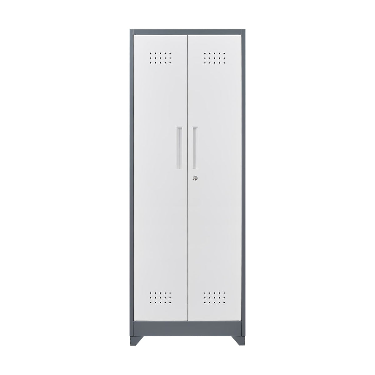 SINOFURN White 3-Shelf Office Cabinet