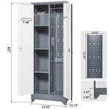SINOFURN White 3-Shelf Office Cabinet