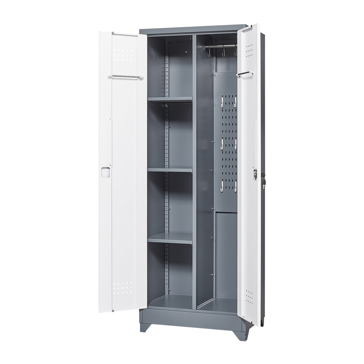 SINOFURN White 3-Shelf Office Cabinet