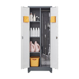 SINOFURN White 3-Shelf Office Cabinet