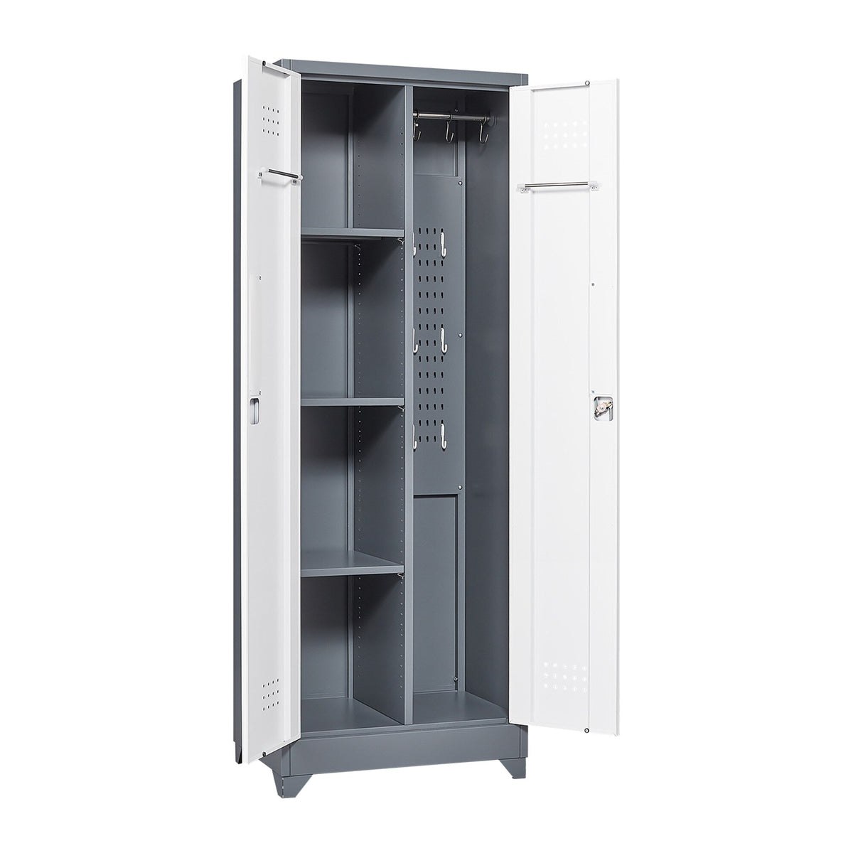 SINOFURN White 3-Shelf Office Cabinet