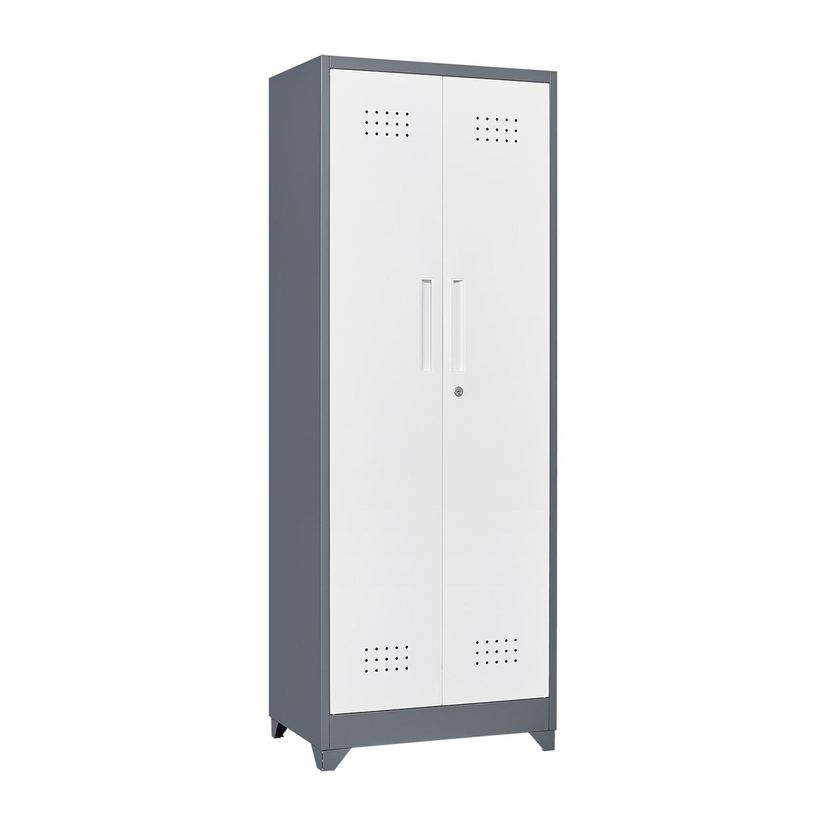SINOFURN White 3-Shelf Office Cabinet