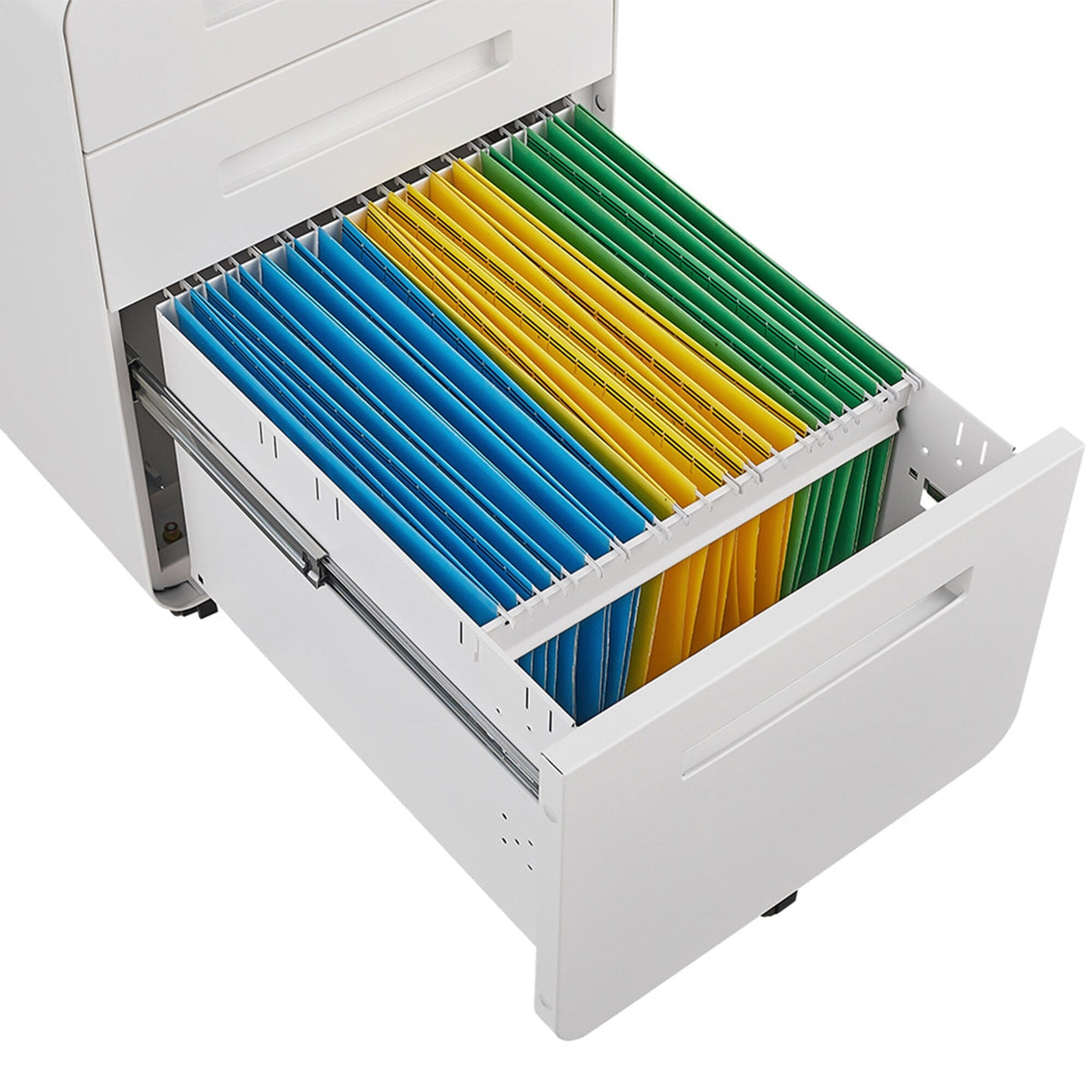 SINOFURN White 3-Drawer 15.8-in File Cabinet