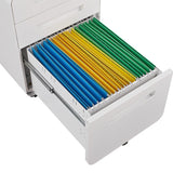 SINOFURN White 3-Drawer 15.8-in File Cabinet