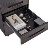 SINOFURN Black 3-Drawer 15.8-in File Cabinet