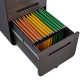 SINOFURN Black 3-Drawer 15.8-in File Cabinet