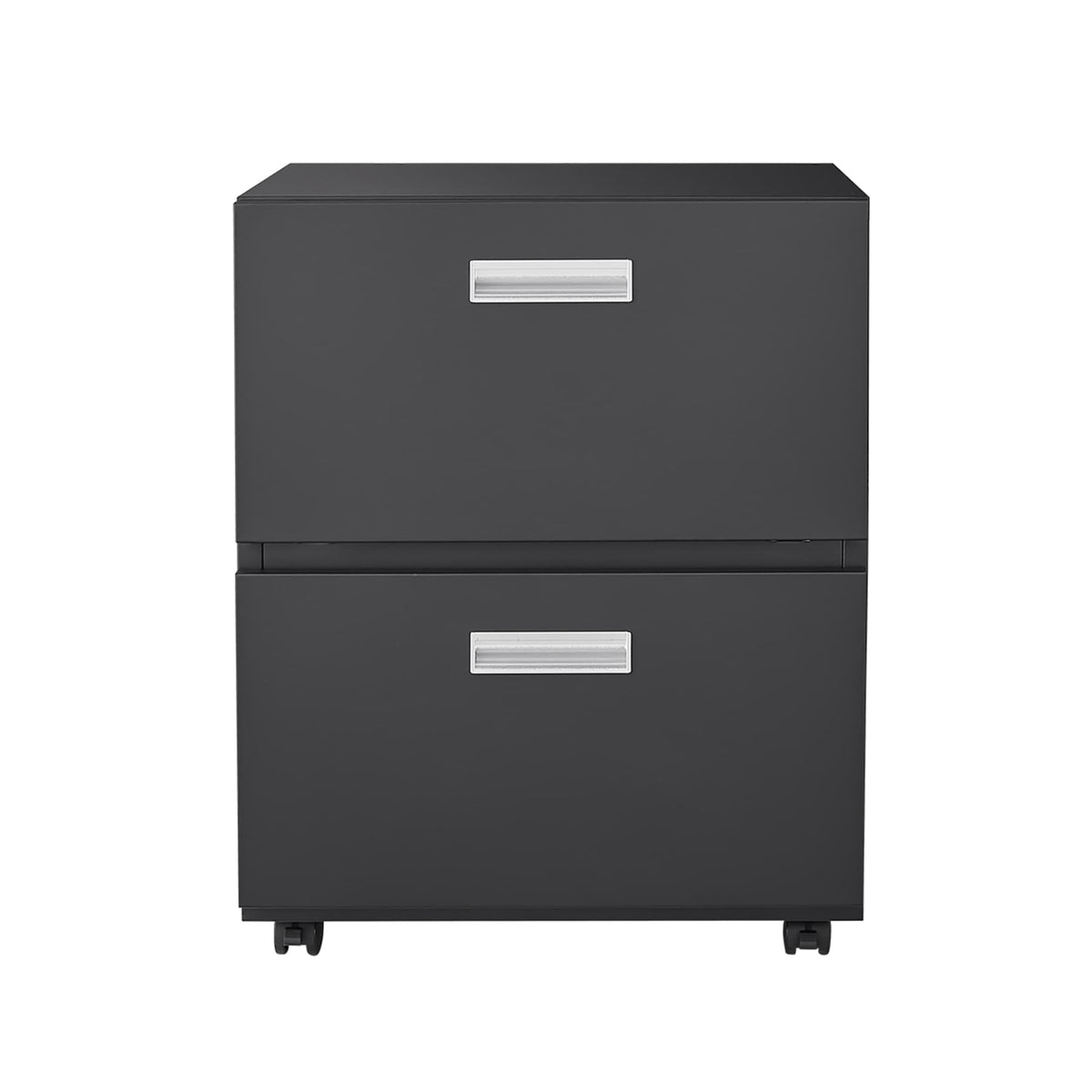 SINOFURN Black 2-Drawer 19.7-in File Cabinet