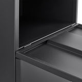 SINOFURN Black 2-Drawer 19.7-in File Cabinet