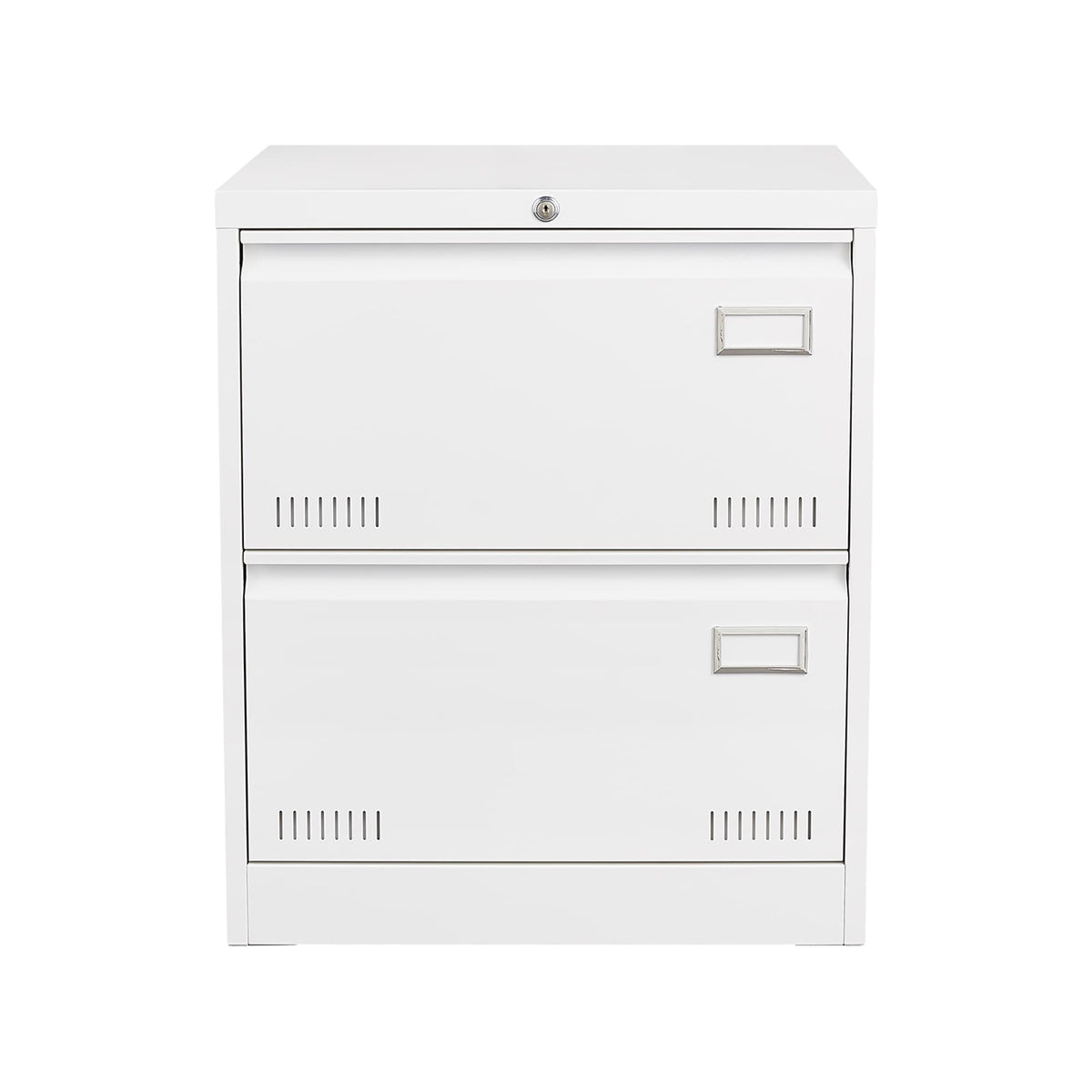 SINOFURN White 2-Drawer 23.6-in File Cabinet
