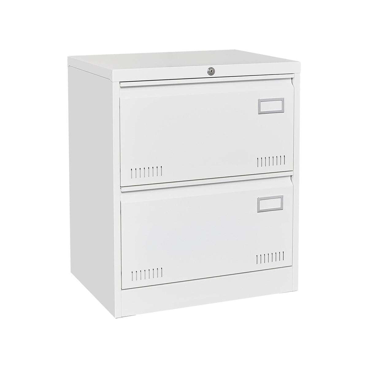 SINOFURN White 2-Drawer 23.6-in File Cabinet