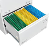 SINOFURN White 2-Drawer 23.6-in File Cabinet