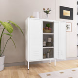 SINOFURN White 25.6-in File Cabinet