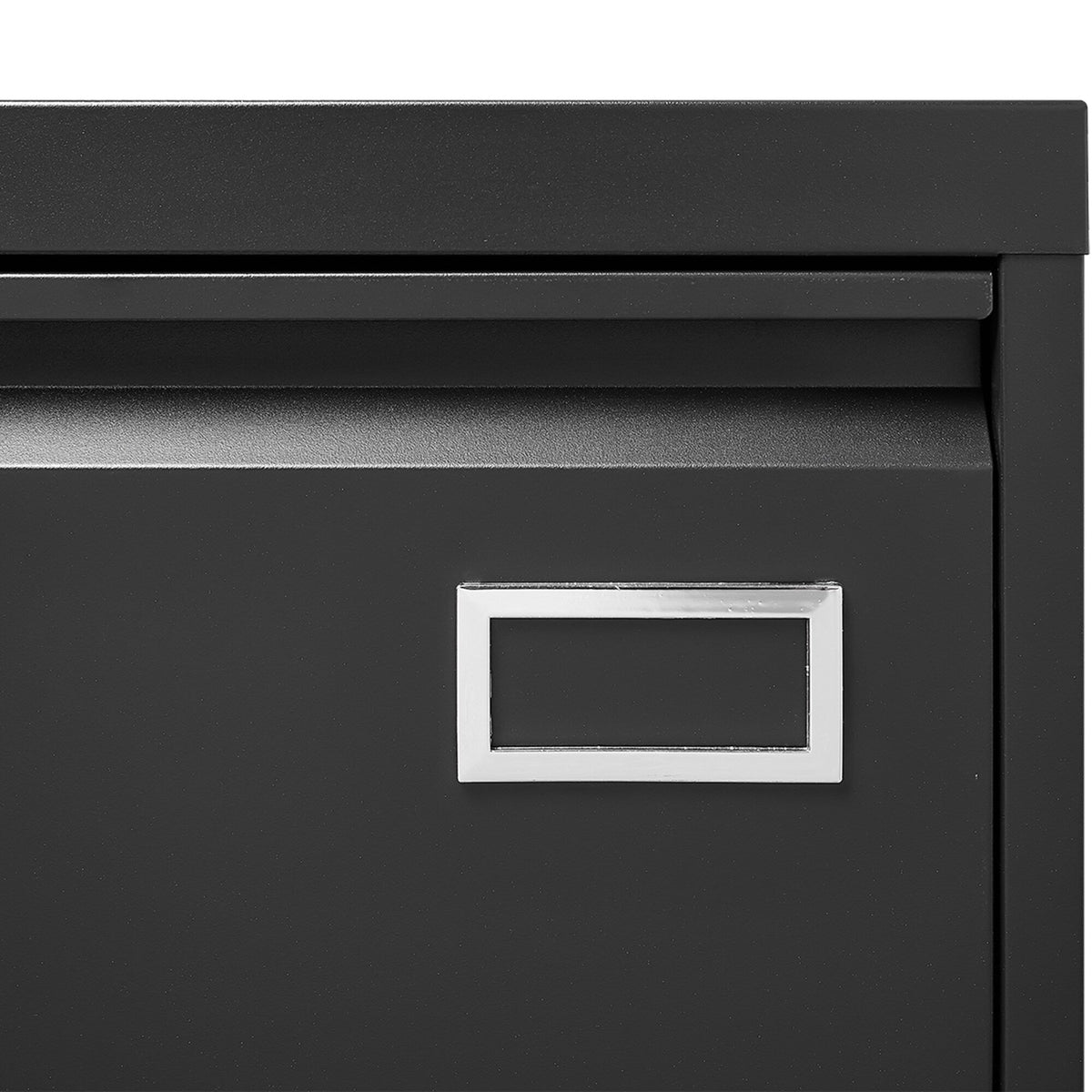 SINOFURN Black 2-Drawer 23.6-in File Cabinet