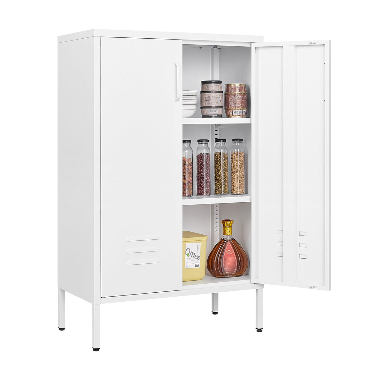 SINOFURN White 25.6-in File Cabinet